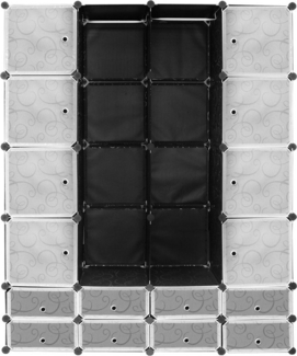 Clanmacy Kleiderschrank Kleiderschrank 16 Würfel DIY Garderobe Kinderschrank Schuhregal