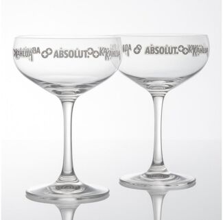 Absolut Gläser-Set ABSOLUT x KAHLÚA Cocktail-Coupe Gläser – 2er Set, 2-tlg.