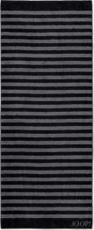 JOOP! Saunatuch - Classic Stripes Frottierkollektion - Walkfrottier Schwarz 80x200cm