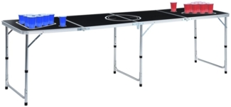 vidaXL Bier-Pong-Tisch mit Tassen und Bällen Klappbar 240 cm 3056793