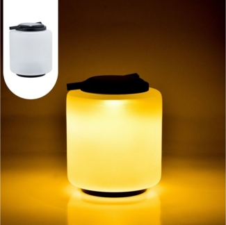 Marrakesch Orient & Mediterran Interior LED Solarleuchte Moderne Glas Solarlaterne Laterne Lampe Garten Deko Modern Erlin Weiß, LED fest integriert