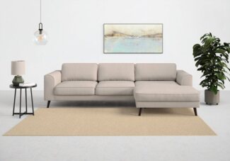 TRENDMANUFAKTUR Ecksofa Lumber Jack, elegantes Designsofa, zeitlos modern, hoher Sitzkomfort, wahlweise mit Bettfunktion u. Bettkasten, L-Form