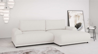 INOSIGN Ecksofa Marsby, mit Bettfunktion und Bettkasten, Maße: B/H/T 242/65/145 cm, L-Form mit Wellenunterfederung, Recamiere links oder rechts bestellbar