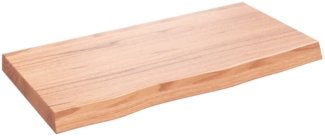 vidaXL Waschtischplatte Hellbraun 80x40x(2-6) cm Massivholz Behandelt 3156118