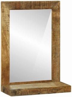 vidaXL Badspiegel 50x22x70 cm Massiv raues Mangoholz 4016736