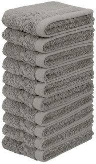 my home Waschlappen Regona, Seiftücher (30x30cm), flauschig und weich, 500 gr/m², (Set, 10-St), Premium Handtücher mit Bordüre, Handtuch-Set, 100% Baumwolle