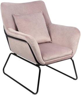 Relaxsessel Samtbezug Rose Sessel Polstersessel Ohrensessel Loungesessel