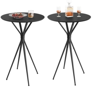 VASAGLE Bartisch Esstisch (2-St), Bartisch, Couchtisch, Küchentisch, Metallgestell, modern