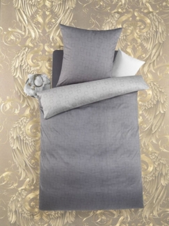 Optidream Mako Satin Bettwäsche 135x200 cm Bettbezug 135x200 cm Kopfkissenbezug 80x80 cm Wende grau
