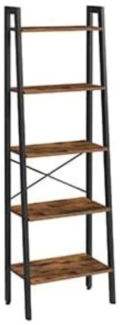 Vasagle Bücherregal mit 5 Ablagen mit Metallrahmen, Songmics LLS45X, 56 x 172 x 34 cm (B x H x T)