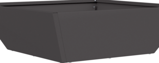 vidaXL Metallpflanzer Schwarz Metall 50 x 50 x 15 cm Dekorative Akzente 873824