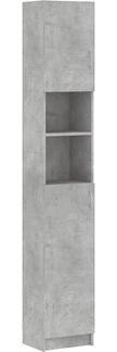 vidaXL Badezimmerschrank Betongrau 32x25,5x190 cm Holzwerkstoff 802880