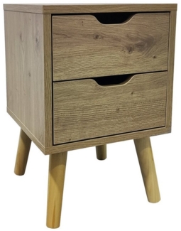 HTI-Living Nachtkommode Nachtschrank 2 Schubladen Thekla 2945 (Stück, 1 St, 1 Nachtschrank), Nachttisch 2 Schubladen