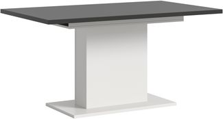 Kulissen-Esstisch >Motion< ausziehbar 190cm, Grau / Weiß - 150/190x76x90cm (BxHxT)