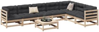 vidaXL 8-tlg. Garten-Sofagarnitur Massivholz Kiefer 3299474