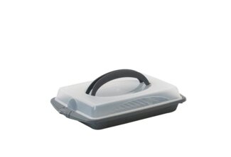 kela Kuchentransportbox Party-Butler DELI, B 45 cm, Graphitgrau, Polypropylen, mit Tragegriffen