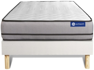 Actimemo night matratze 80x190cm + Bettgestell mit lattenrost , Härtegrad 5 , Memory-Schaum , Höhe : 20 cm