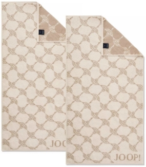 JOOP! Handtuch 2 Stück Joop! Handtuch Cornflower 1611-36 Creme 50x100, Walkfrottier (2-St), Baumwolle