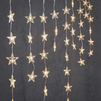 edelman LED-Lichtervorhang Luca Lighting Lichtervorhang Stern LED 50 klassisch weiss