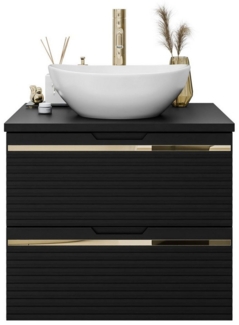 Lookway Badmöbel-Set ARTEMIS I 60 cm Badezimmer-Set mit Waschbeckenunterschrank und Spiegel, (Badezimmerschrank mit wählbarem Spiegel, Becken und Armatu), mit Soft-Close-System