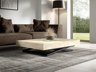 Compleo Couchtisch ausziehbar und höhenverstellbar, Modern Design, 120/200 x 80 x 27-80cm