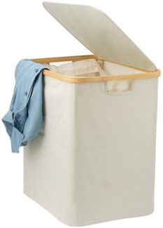 bremermann Wäschekorb Wäschesammler mit herausnehmbarem Sack & Deckel, ca. 60 Liter, beige
