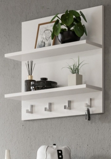 Wandregal mit Haken SystemX in weiß 52x52 cm