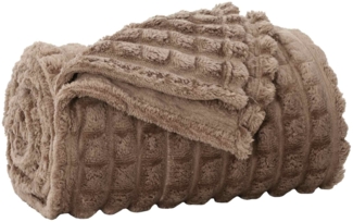 vidaXL Überwurfdecke Kamel 150x130 cm Fleece 42016913