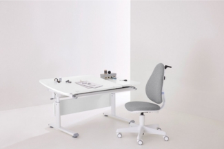 PAIDI Schreibtischstuhl JOOKI S aus pflegeleichtem Mikrofaser, ergonomisch mitwachsend, höhenverstellbarer Kinderstuhl, 360° Drehstuhl, 80 Kg Tragkraft
