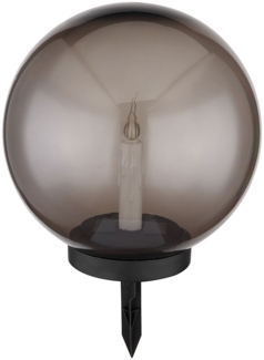 LED Solarleuchte, Flackernde Kerze, Erdspieß, rauch, D 25 cm