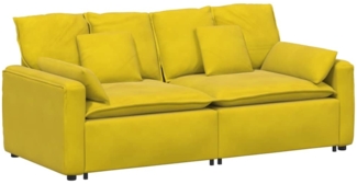 vidaXL Modulares Sofa mit Kissen Gelb 3321135
