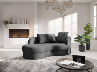 sit&more Recamiere Samba, moderne organische Form, inkl. 3 loser Rückenkissen