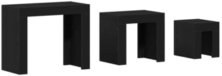 vidaXL Nestingtisch 3 pcs Schwarze Eiche 61 x 30 x 50 cm Holzwerkstoff 862070