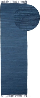 carpetfine Teppich Kelim Chindi uni, auch als Läufer, rechteckig, Höhe: 5 mm, Wendeteppich, reine Baumwolle, handgewebt, Uni-Farben, mit Fransen