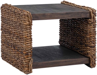 vidaXL Couchtisch Natur 45 x 45 x 45 cm Massives Mahagoni Holz 42011578