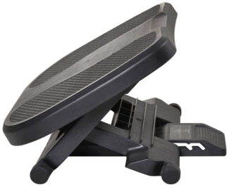 HOMCOM Fußhocker 3 Höhen Verstellbare Fußstütze (Fußbank, 1 St, Fußablage), Schwarz 45 x 34 x 10-16,5 cm