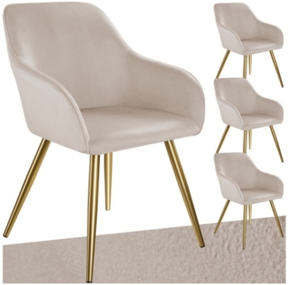 tectake Esszimmerstuhl Marilyn (Set, 4 St), Vielseitig verwendbar und kombinierbar