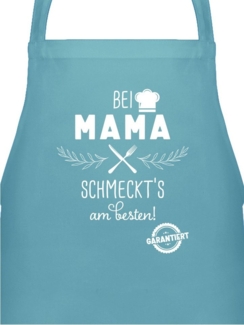 Shirtracer Kochschürze Küchenschürze bei Mama schmeckts am Besten I Mama Geschenk Kochschürze, (1-tlg), Kochschürze Damen Frauen