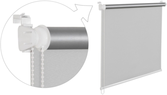 Thermorollo Verdunklungsrollo 45x150 cm Fensterrollo mit Thermobeschichtung 100% Abdunklung, hellgrau