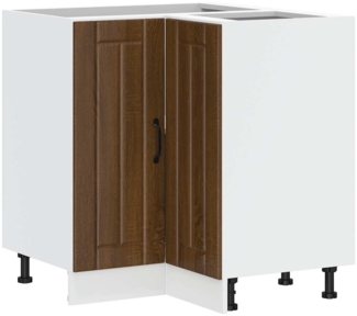 vidaXL Küchen-Eckunterschrank Lucca Braun Eichen-Optik Holzwerkstoff 853754