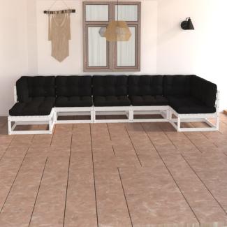 vidaXL 7-tlg. Garten-Lounge-Set mit Kissen Massivholz Kiefer 3076745