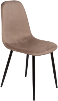 Dmora Stuhl Arter, Sessel mit Samtbezug, gepolsterter Esszimmerstuhl, Besprechungssitz, 45x56h87 cm, Taube
