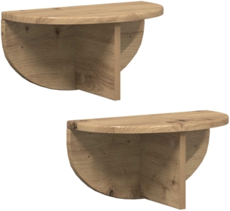vidaXL Wandregal 2 pcs Artisan-Eiche 38 x 19 x 19 cm Holzwerkstoff 891427