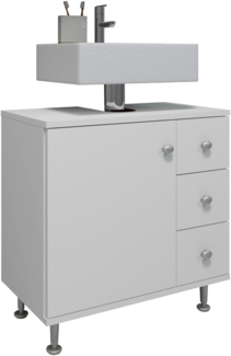 VCM Badmöbel Waschbeckenunterschrank Nilosi 918565 Weiß H. 61 x B. 60 x T. 33 cm