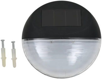 vidaXL Outdoor Solar-Wandleuchten LED 12 Stk. Rund Schwarz 44472