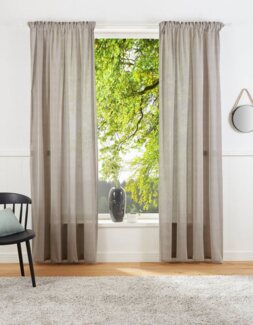 LeGer Home by Lena Gercke Vorhang Lanea, Multifunktionsband (1 St), halbtransparent, Leinenoptik, 1 Schal, verschiedene Größen