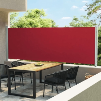 vidaXL Seitenmarkise Ausziehbar 160x600 cm Rot 317961