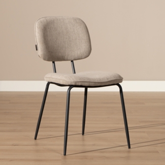 Bronx71 Esszimmerstuhl Ivar recycelter Stoff taupe