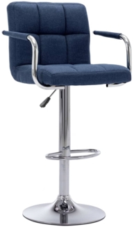 vidaXL Barhocker 2 Stk. Blau Stoff [283423]