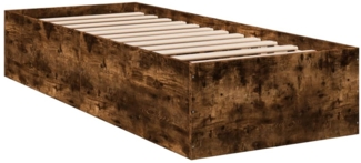 vidaXL Bettgestell Räuchereiche 90x200 cm Holzwerkstoff 3281060